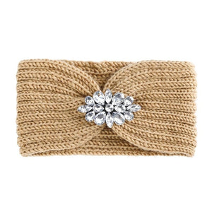 Bandeau Tricoté à Strass pour Femme