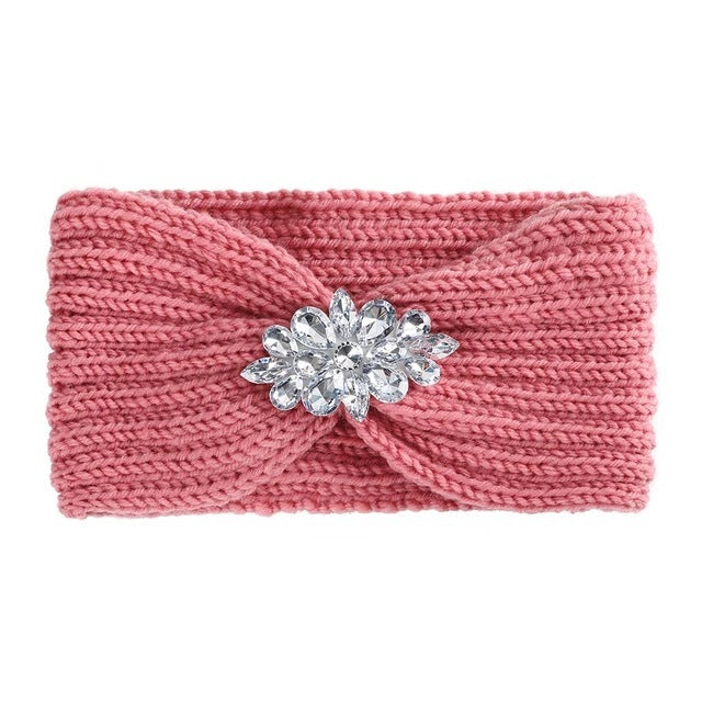 Bandeau Tricoté à Strass pour Femme