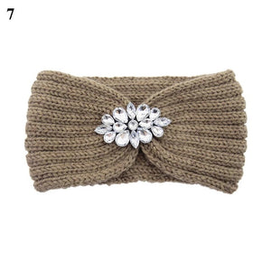 Bandeau Tricoté à Strass pour Femme