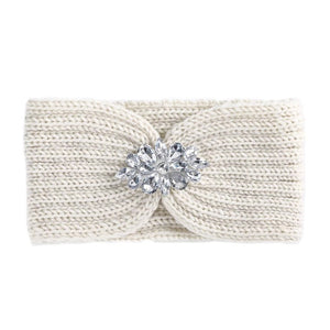 Bandeau Tricoté à Strass pour Femme