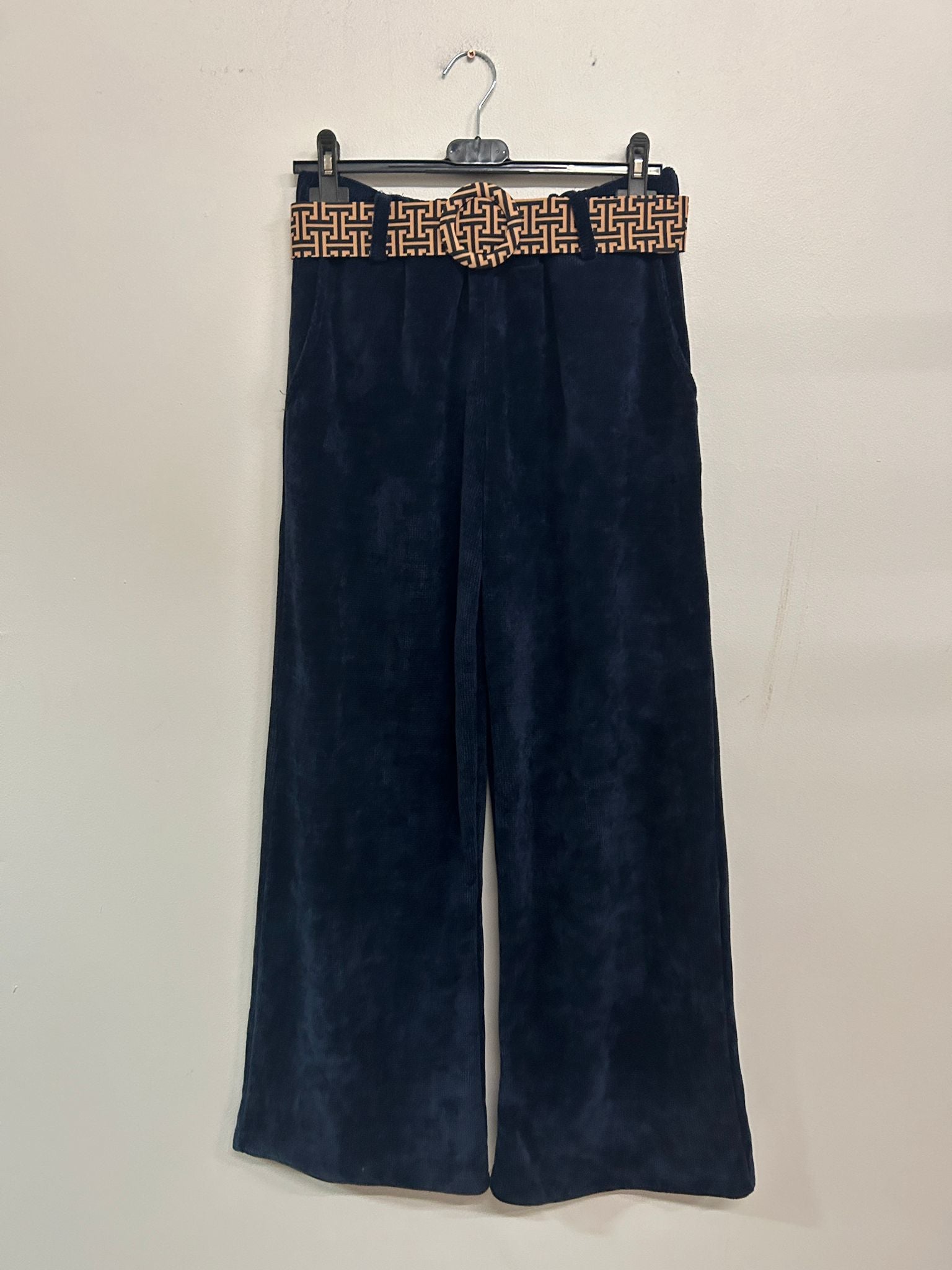 Pantalon en velours doux avec ceinture - Taille unique