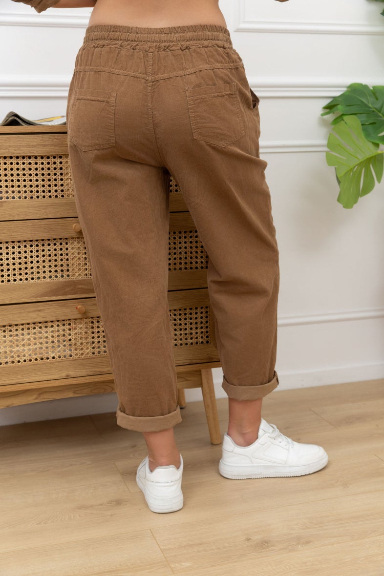 Pantalon en coton effet velours - Taille unique